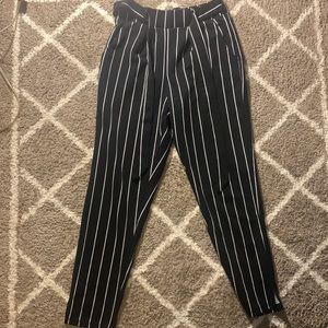 Adjustable pinstripe pants